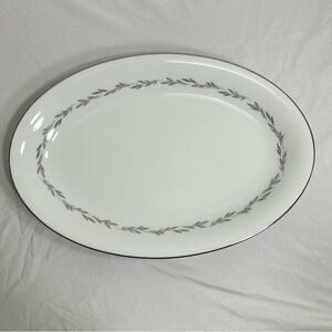 Vintage Noritake Graywood 6041 Large Oval Serving Platter 16x11 Japan MCM